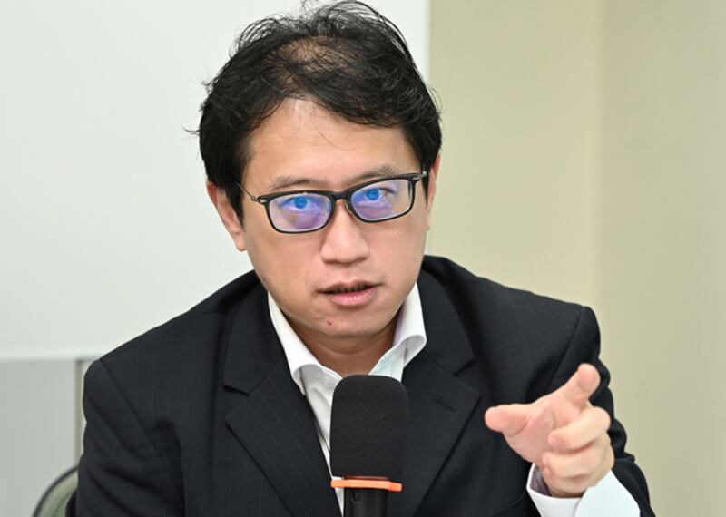 2020年10月16日,島國前進智庫國家論述組召集人宋承恩,中華民國已經不存在,用這個名字和美國建交沒有意義。(鍾廣政 攝)