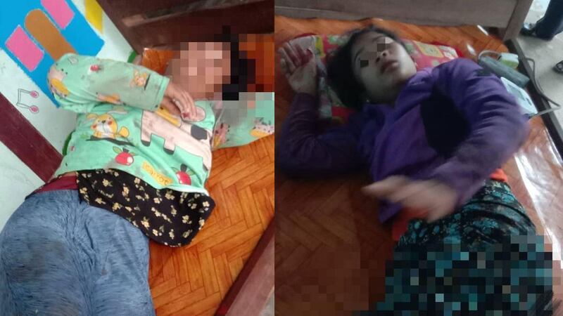 ကရင်ပြည်နယ် ကော့ကရိတ်မြို့နယ်တွင် စစ်ကောင်စီတပ် ထောင်ထားသည့် မြေမြှုပ်မိုင်းကြောင့် ထိခိုက်ဒဏ်ရာရသူနှစ်ဦးအား ၂၀၂၃ ခုနှစ်၊ ဇူလိုင်လ ၂၉ ရက်နေ့က တွေ့ရစဉ်။ (Photo: KNU)