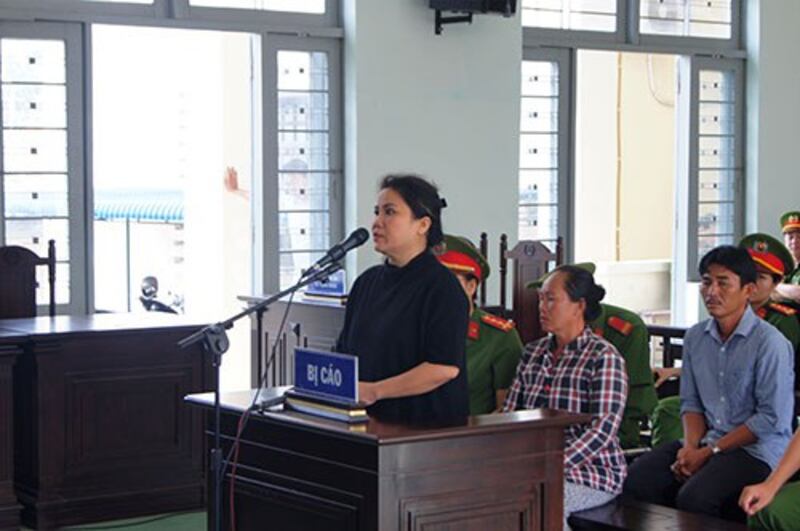 Bị cáo Nguyễn Thị Liên Hai tại Tòa án nhân dân tỉnh Bình Thuận hôm 17/7/2019.