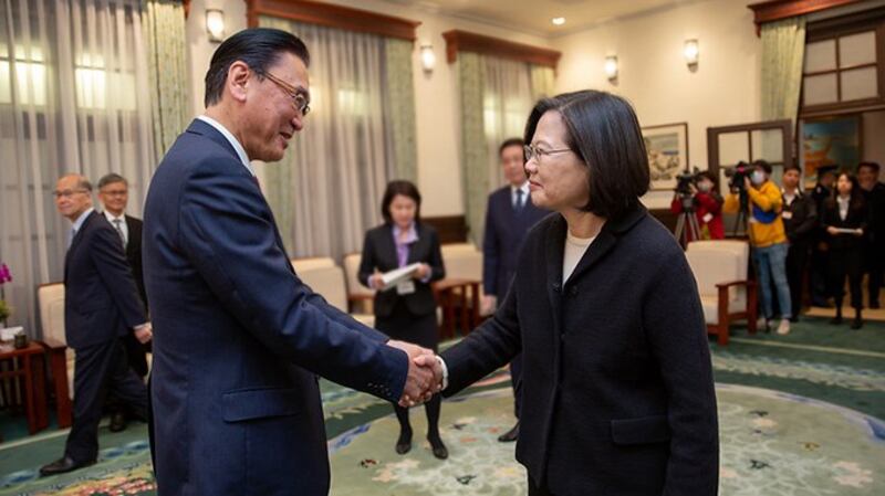 蔡英文总统17日上午会见“日华议员恳谈会会长古屋圭司（总统府官网）