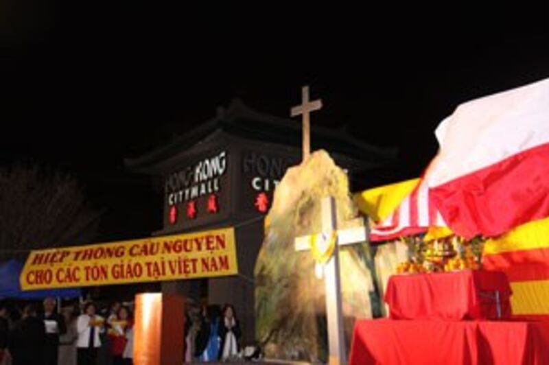 Hiệp thông cầu nguyện cho các tôn giáo tại Việt Nam. RFA PHOTO/Hiền Vy.