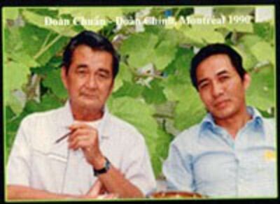 Đoàn Chuẩn sang Canada năm 1990 để thăm con trai là Đoàn Chính. Hình do gia đình cung cấp.
