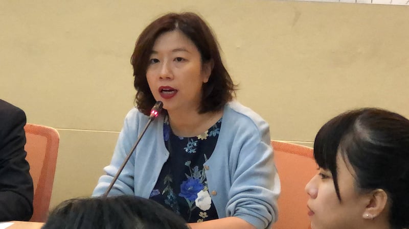 台湾民进党籍立委林静仪。(记者夏小华摄)