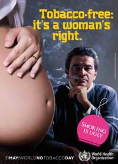 Poster cổ động cho Ngày Thế giới không thuốc lá của WHO. Photo courtesy of who.int