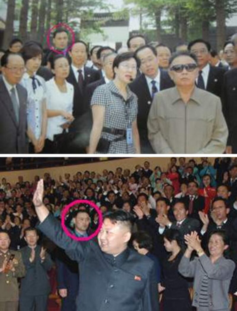 북한 김정일의 경호원이 김정은 시대에도 그대로 경호를 하고 있는 것으로 드러났다.