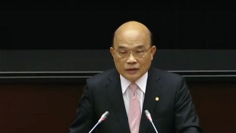 行政院长苏贞昌赴立法院施政报告并备询。(截图自国会频道)