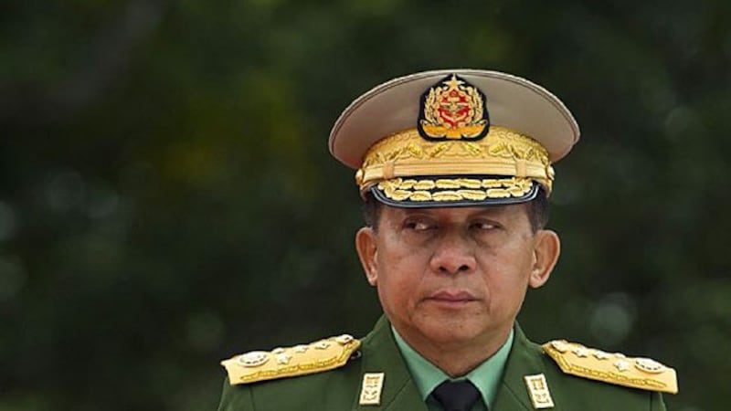 Senior General Min Aung Hlaing, commander-in-chief of Myanmar's armed forces, attends a ceremony commemorating Martyrs' Day in Yangon, July 19, 2018.