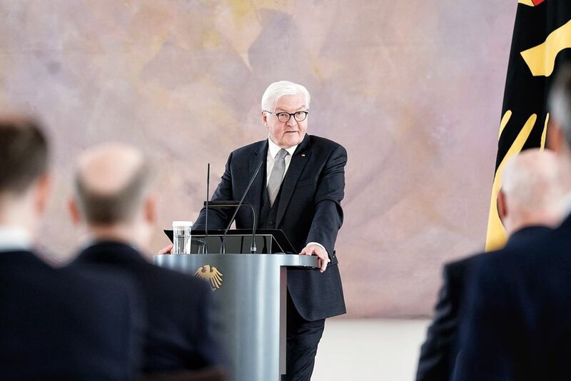 德國總統施泰因邁爾欲訪問基輔遭拒。（德國總統府官網照片）