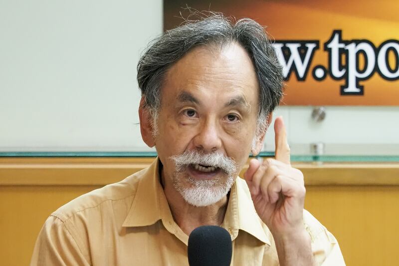 2020年7月27日，前立委林濁水：不贊成以修憲來更改國號，也反對獨派的公投制憲行動。（鍾廣政 攝）