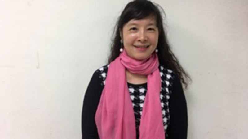 台湾教师联盟理事长萧晓玲 (记者 黄春梅拍摄)