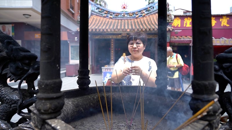 台湾的清华大学教授古明君梳理台湾妈祖信仰,认为妈祖被中国政府纳编为对台工作要角,成为兼负统战和商机的“多变的女神”。(记者李宗翰摄)