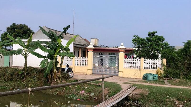 Nhà ông Đoàn Văn Thạnh, cha cô Đoàn Thị Hương ở Nam Định.