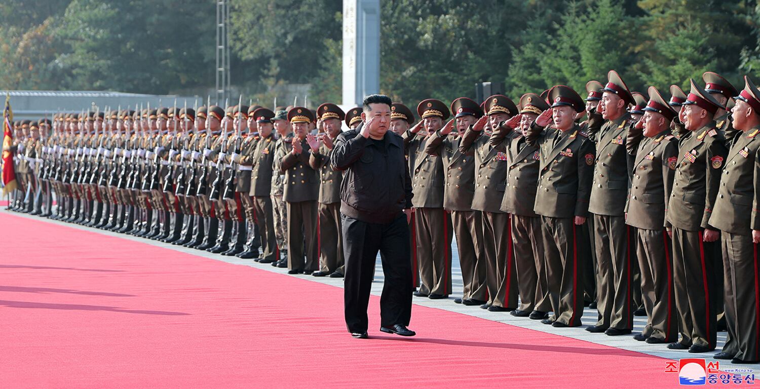North Korea's leader Kim Jong Un visits the command of the 2nd Corps of the Korean People's Army in North Korea, Oct. 17, 2024.
