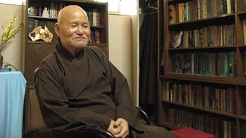 A file photo of Thich Quang Do, patriarch of the Unified Buddhist Church of Vietnam, at the Thanh Minh Zen Monastery in Ho Chi Minh City.