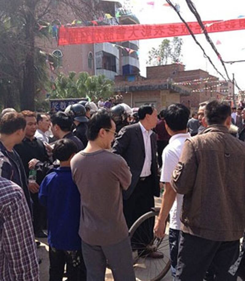 廣東省塘綴鎮的中堂村和翟屋村，年初三（2月12日）爆發集體械鬥事件，導致村民一死三重傷。（相片由村民提供）