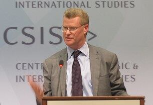 미국 워싱턴의 전략국제문제연구소(CSIS)에서 열린  북한과 이란의 핵문제 관련 토론회의 데이빗 애셔 전 선임자문관.
