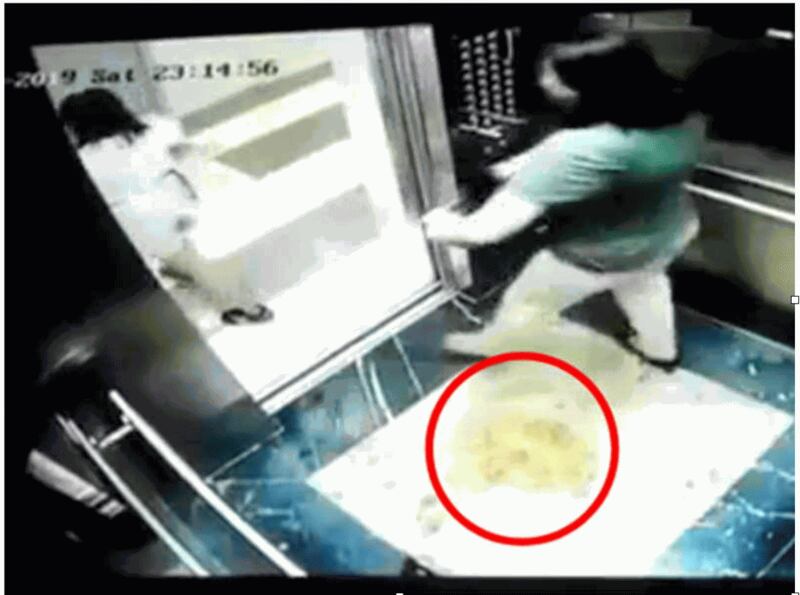 Hình minh hoạ. Hình chụp từ CCTV cho thấy hai phụ nữ tè bậy trong thang máy tại chung cư ở Hà Nội 