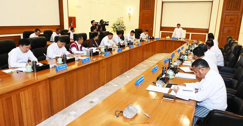 State Administration Council meeting in Naypyitaw on March 25, 2025.