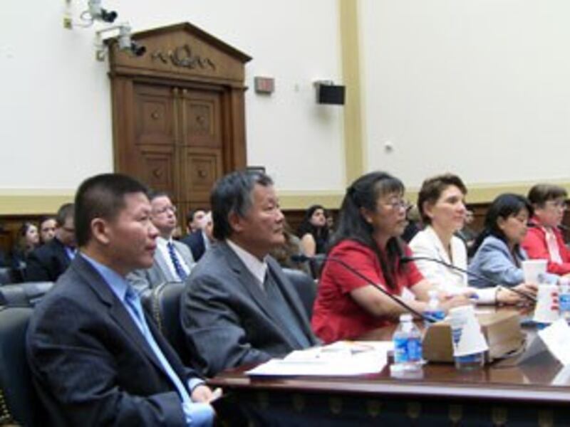 图片：美国众议院外交事务委员会再次举办陈光诚听证会。（记者唐琪薇拍摄）