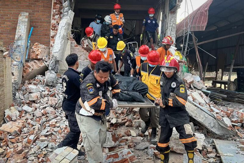 Recovery operations continue following the earthquake, March 30, 2025.