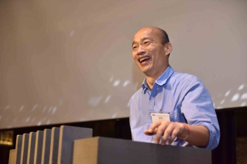 2019年8月21日，高雄市长韩国瑜出席美台商会演讲。（高雄市政府提供）