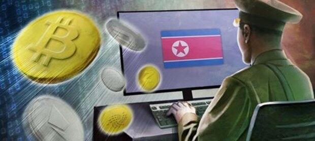 북한 가상화폐 해킹 일러스트레이션. 