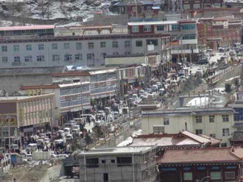 Military vehicles are deployed in Draggo, Jan. 27, 2014. Photo courtesy of Free Tibet.