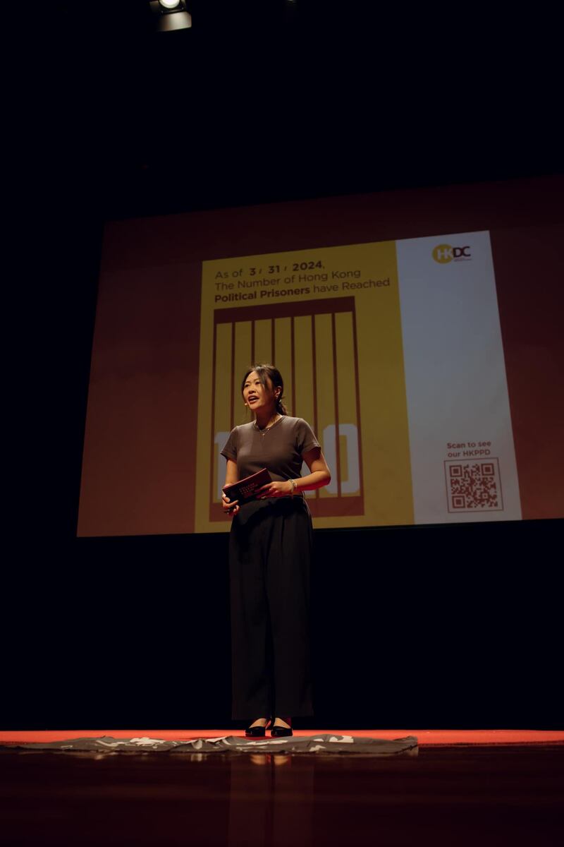 劉珈汶去年加入香港民主委員會，致力國際倡議工作，與不同國家政要游說。（受訪者提供）