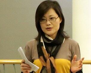 한미여성회 미주연합회 이사회에 참석한 실비아 패튼(윤영실) 고문.