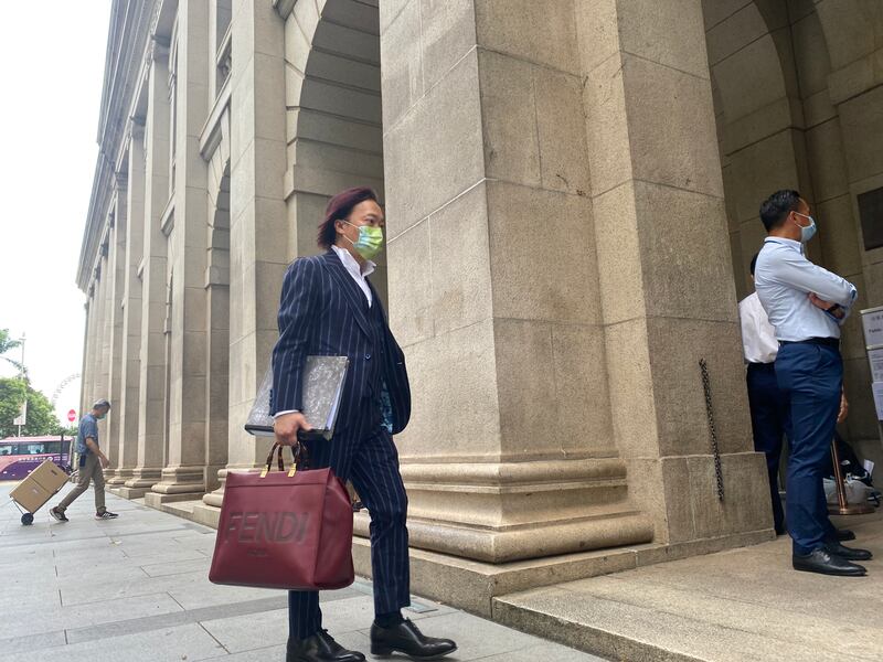 「赴湯杜火」案被告、是次案件上訴人之一的湯偉雄，由大律師劉偉聰（圖）代表。（李智智 攝）