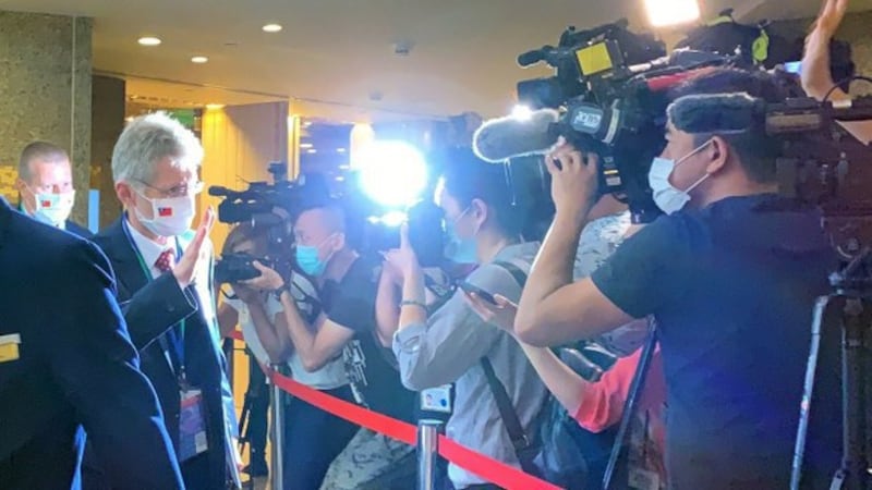 捷克参议院议长维特齐访问台湾(记者夏小华摄)