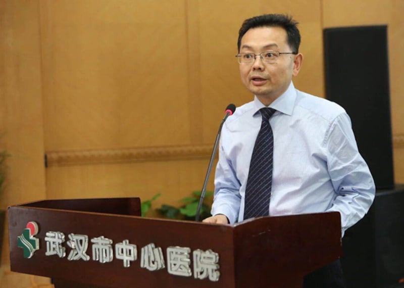 武漢中心醫院院長彭義香也被醫護人員批評外行領導內行。（武漢中心醫院官網發布 / 拍攝日期不詳）
