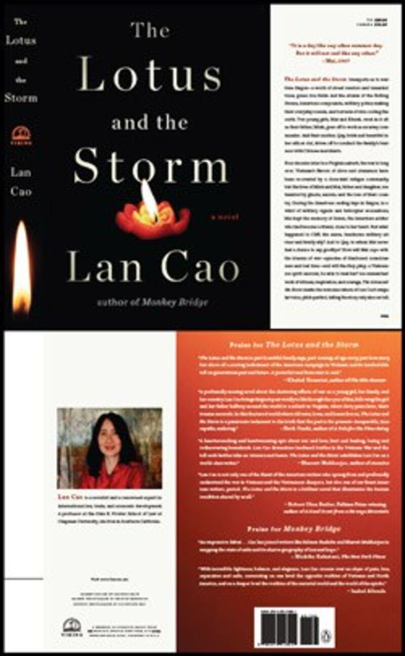 Bìa trước và bìa sau cuốn The Lotus and the Storm