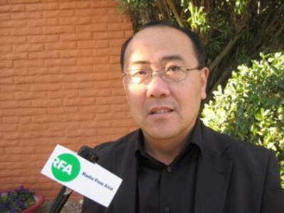 图片:郑存柱难忘方励之倡议民主人权唯有行动终能有成。(记者萧融拍摄)