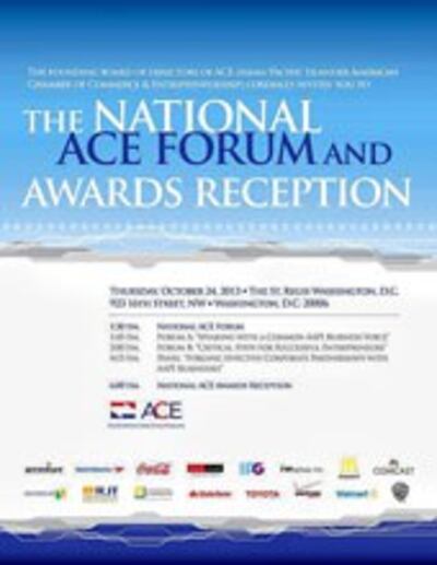 Tờ chương trình tiếp nhận giải thưởng của ACE tại Washington