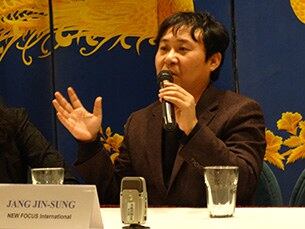 미 의회 증언과 민간단체 초청 강연을 위해 워싱턴을 방문한 장진성 탈북시인.
