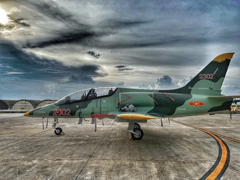 L-39 Skyfox aircraft with Vietnamese air force markings at an unidentified military airport in Vietnam, March 2025. (Aero Vodochody)