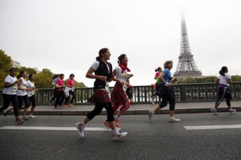 Một cuộc chạy đua dành cho phụ nữ ở Pháp hôm 13/9/2015. AFP photo