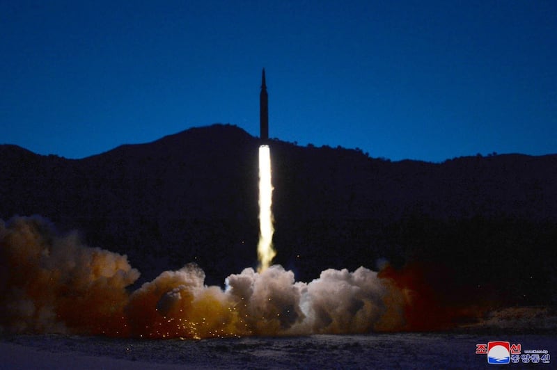 2022年1月11日朝鲜第3次试射高超音速导弹。（Reuters）