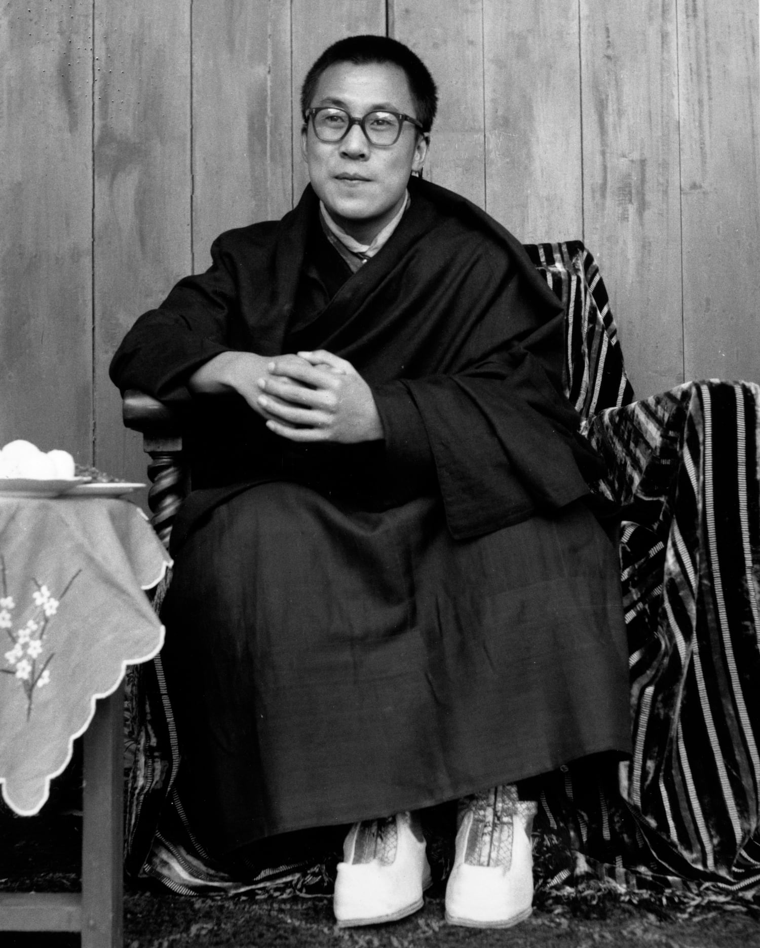 The Dalai Lama in exile in India, 1959.