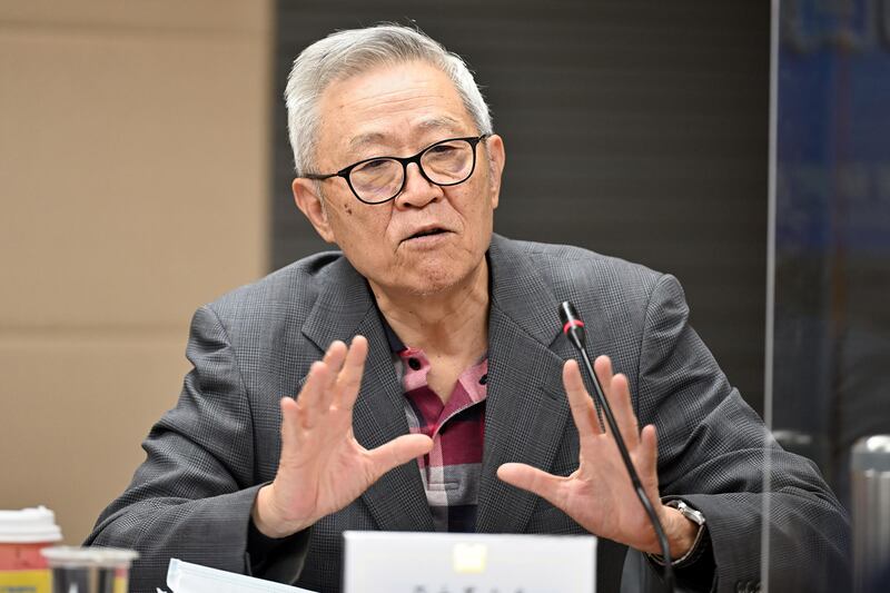 亞太基金會首席顧問趙春山：習近平未來5年會爭取兩岸關係的主導權。（鍾廣政 攝）