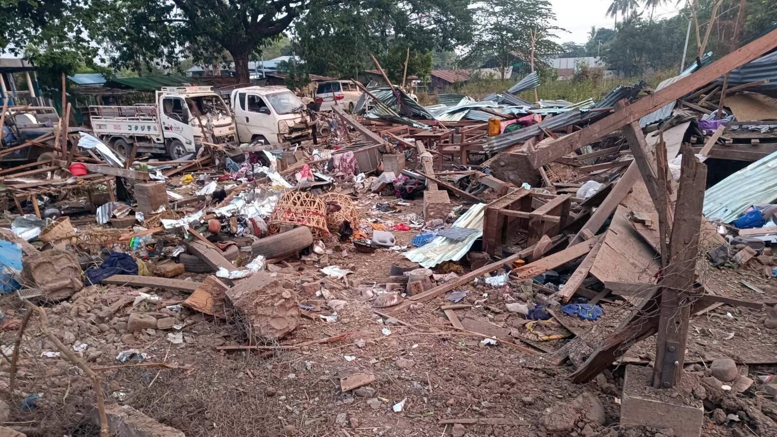 Junta bombs kill 8, injure dozens in northwest Myanmar