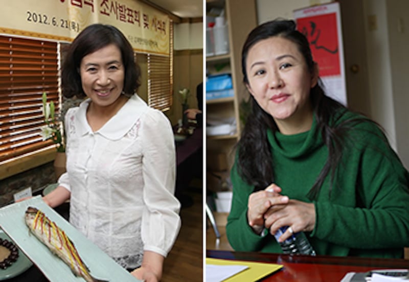 이애란 박사(왼쪽)와 김미연 대표. 연합뉴스, 김미연 대표 제공
