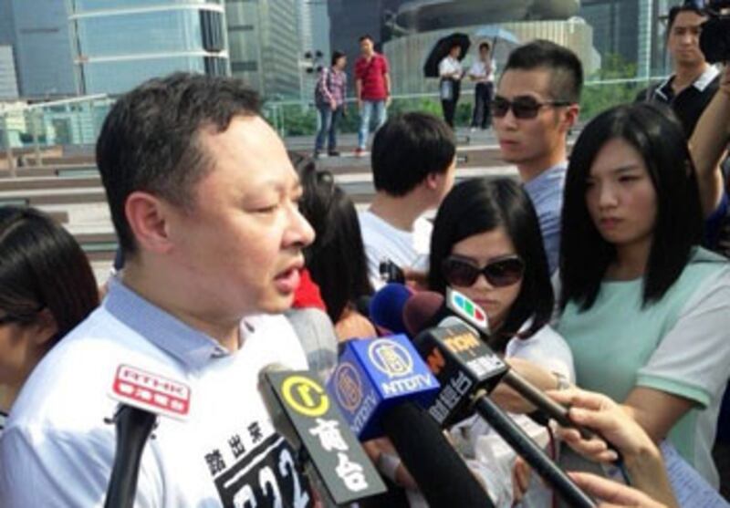 2014年6月10日，“佔中”發起人之一戴耀廷認為，中央在香港政改關鍵時刻發表白皮書，是針對6.22全民投票和7.1遊行。（粵語部林靜攝）