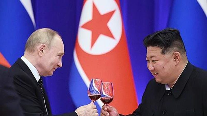 지난해 6월 북러 정상회담의 모습.