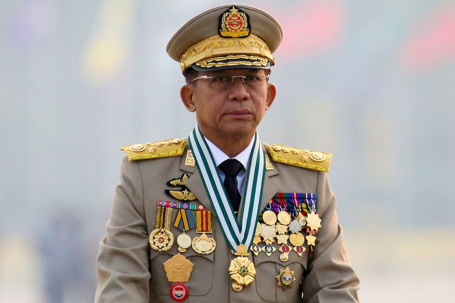 Junta chief vows to hike defense budget, seeking to expand global presence