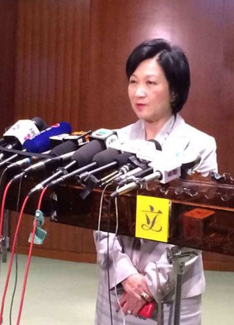 2014年10月31日，新民黨主席葉劉淑儀批評以“變相公投”來壓迫中央不奏效。（現場人士攝）