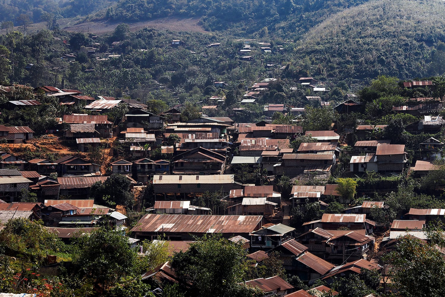 The Umpiem Mai Refugee Camp on the Thai-Myanmar border, at Phop Phra district, Tak province, a Thai-Myanmar border province, Feb. 7, 2025.
