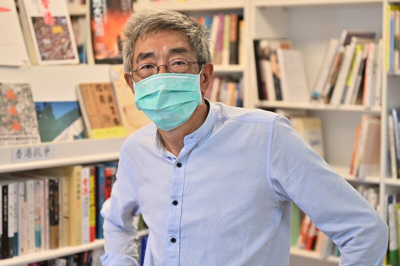 2021年10月5日，香港銅鑼灣書店前店長林榮基：監視居所內防止自殺設施完備。（鍾廣政 攝）