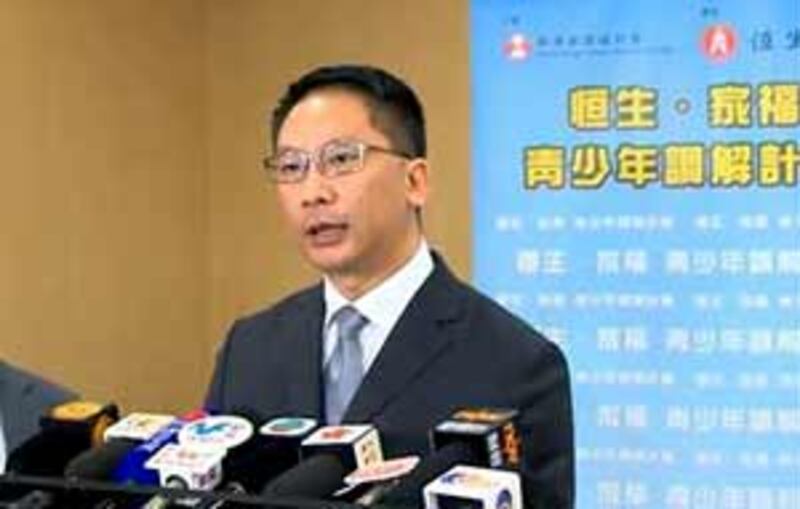 2015年6月22日，對於社會上有聲音要求修改《基本法》，律政司長袁國強認為比通過政改更困難。(香港政府新聞網截圖)